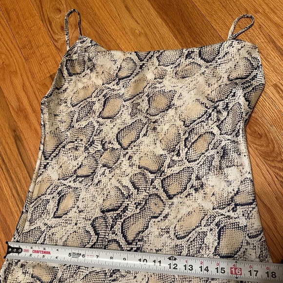 Paperheart Animal Snake Python Print Slip dress satin. Size L. NWOT - Picture 10 of 13